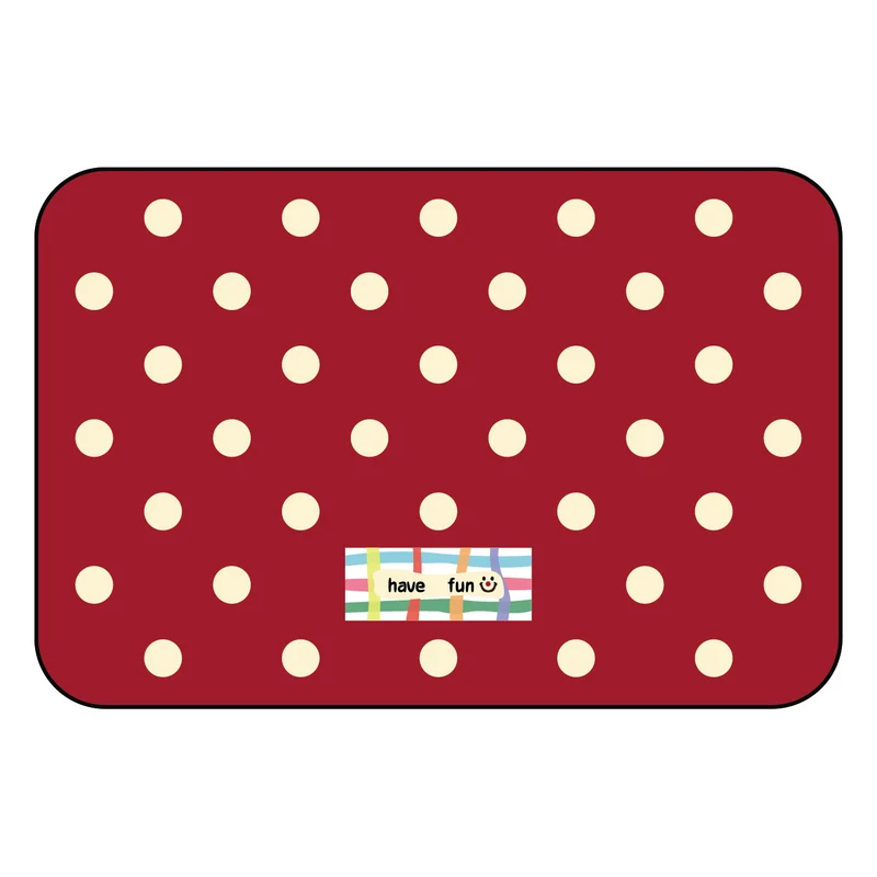 Oversized Eco-Leather Desk Mat with Non-Slip Base and Retro Grid Print