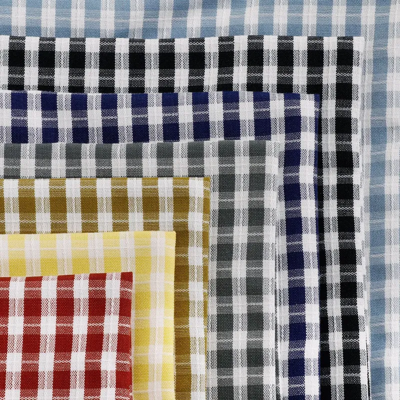Karo Baumwoll-Leinen Quadrat Kissenbezüge mit verstecktem Reißverschluss Paar