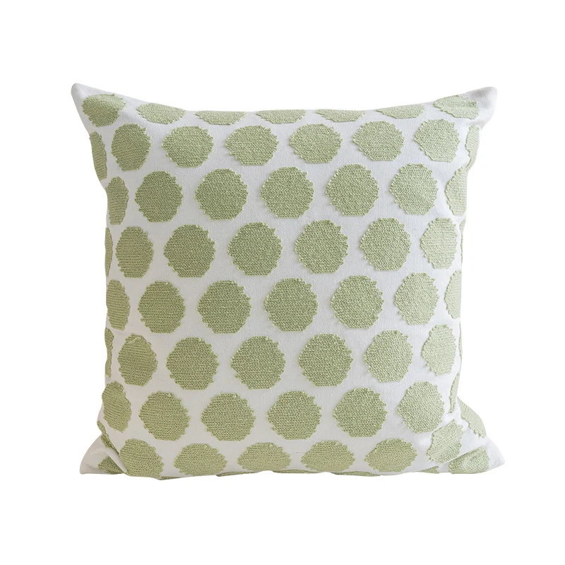 Square cushion cover with embroidered sheep motifs made of cotton blend Stornfield