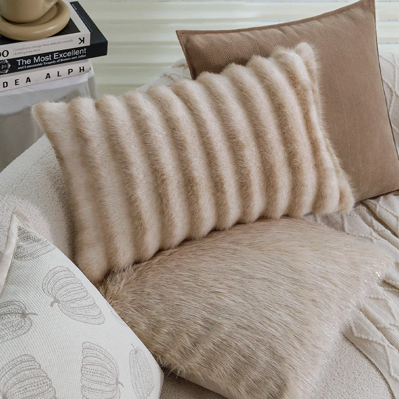 Square cushion cover with fine herringbone pattern and piping Stornfield