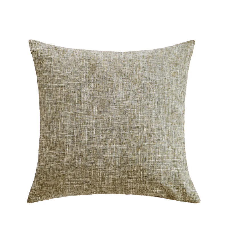 Square cushion cover in modern textured fabric with a soft linen feel and concealed zipper Stornfield