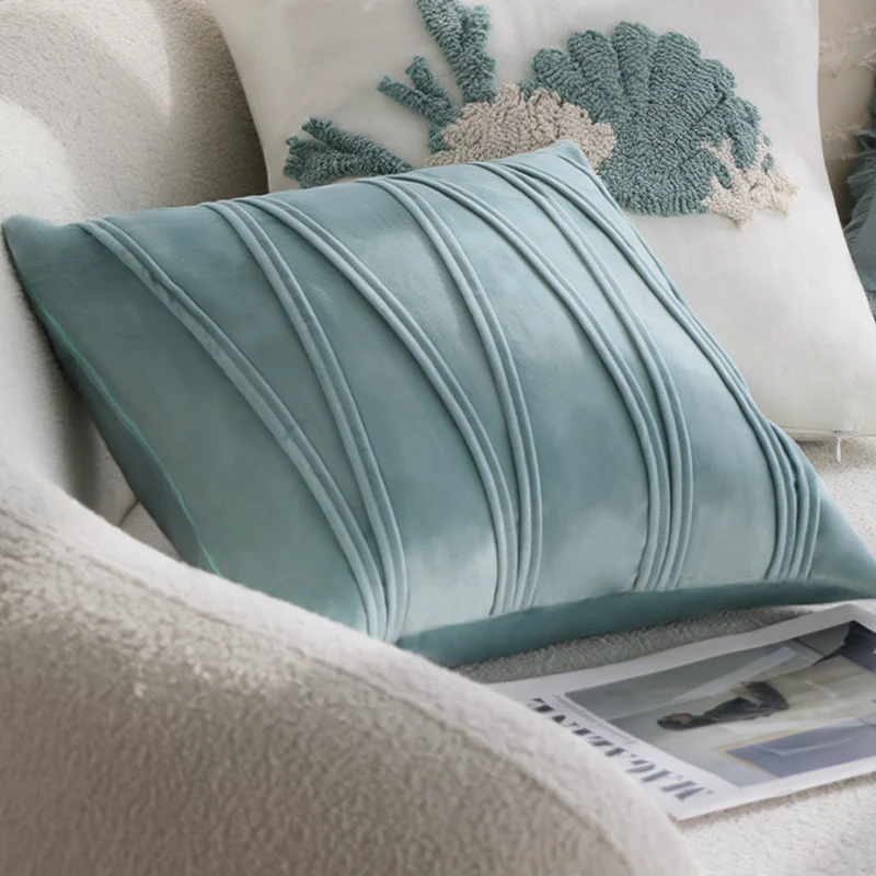 Square cushion cover in boho look with flat fringe runs and linen appearance, concealed zipper Stornfield