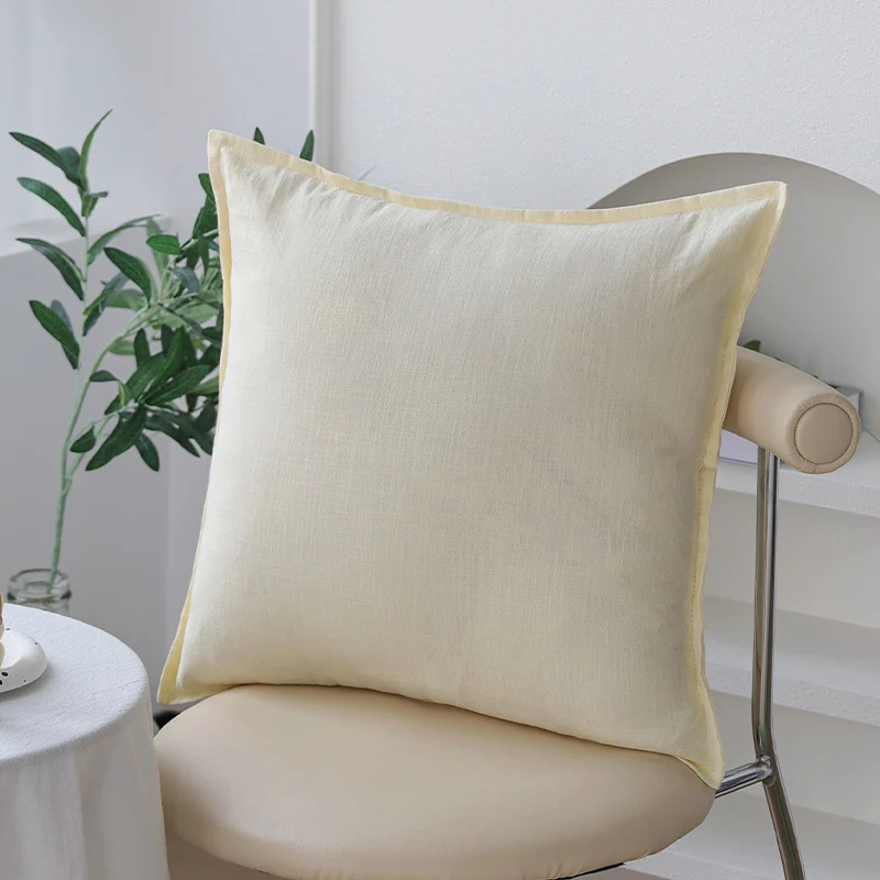 Square pillowcase made of soft linen-cotton blend with hotel-like appearance and hidden zipper Stornfield