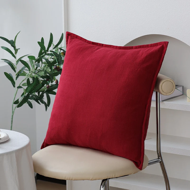 Square pillowcase made of soft linen-cotton blend with hotel-like appearance and hidden zipper Stornfield