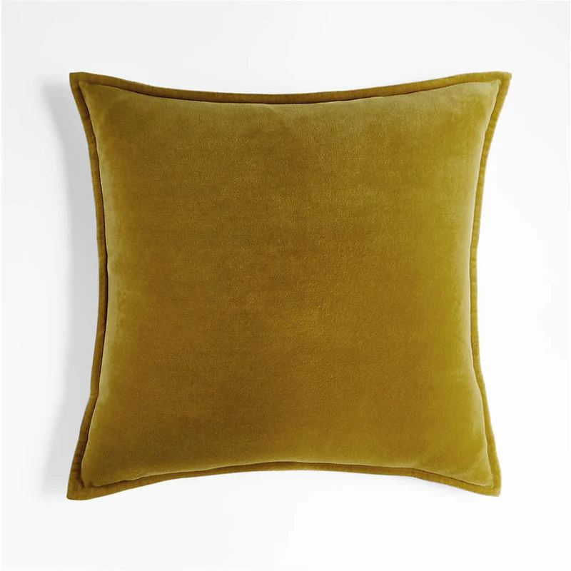 Square Velvet Decorative Cushion Cover with Piping Edge Stornfield