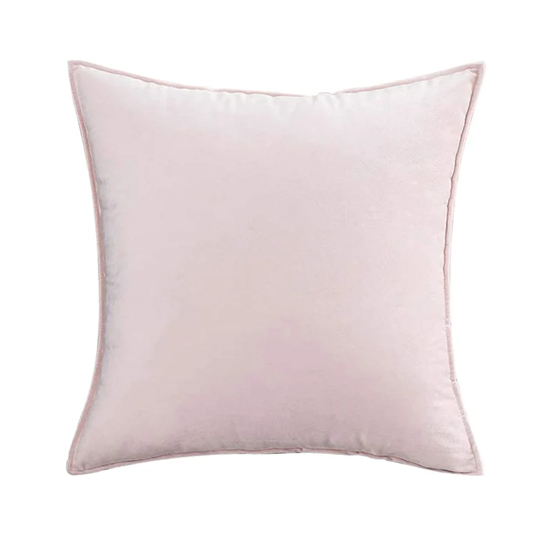 Square Velvet Decorative Cushion Cover with Piping Edge Stornfield