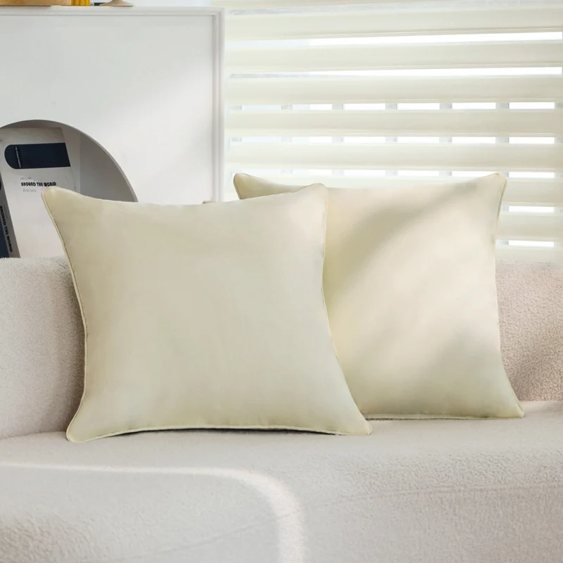 Square velvet cushion cover with fine piping and microvelvet finish Stornfield