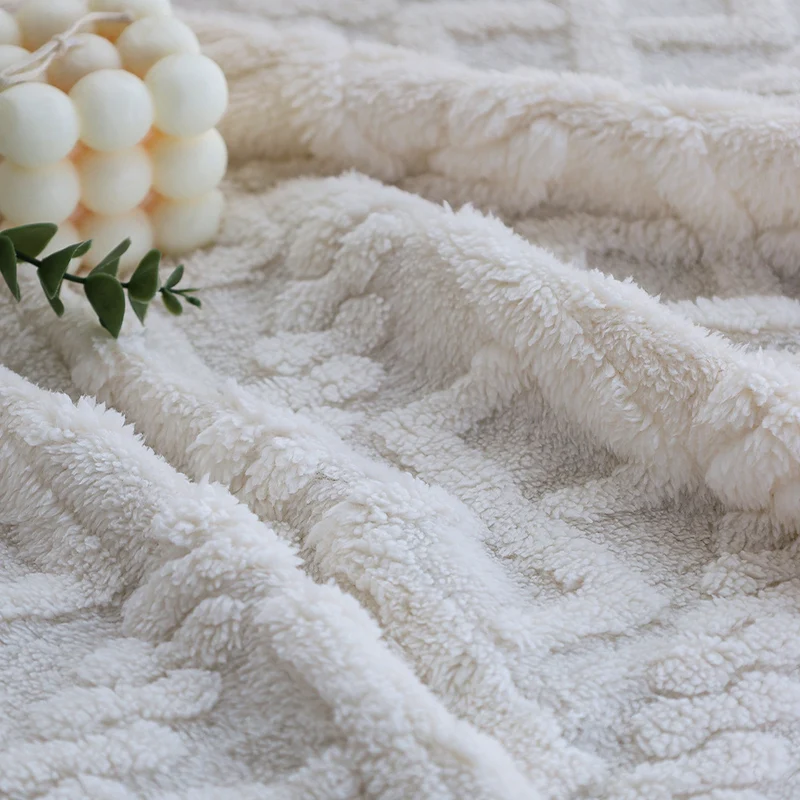 Square plush cushion cover with Scandi braid pattern and extra soft Sherpa quality Stornfield