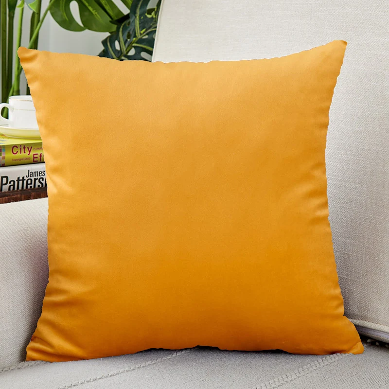 Square microfiber velvet cushion cover with extra soft velour surface and concealed zipper Stornfield