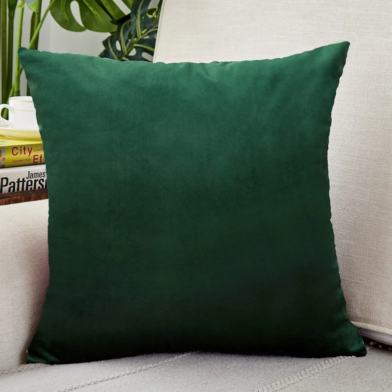 Square microfiber velvet cushion cover with extra soft velour surface and concealed zipper Stornfield