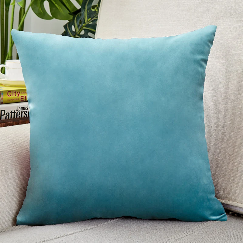 Square microfiber velvet cushion cover with extra soft velour surface and concealed zipper Stornfield