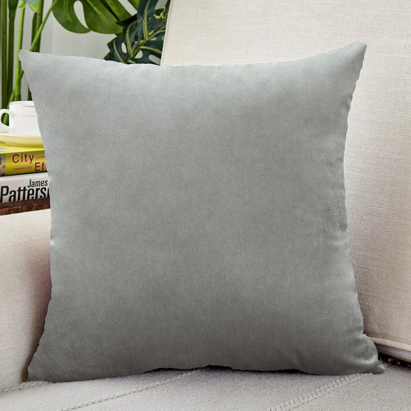 Square microfiber velvet cushion cover with extra soft velour surface and concealed zipper Stornfield