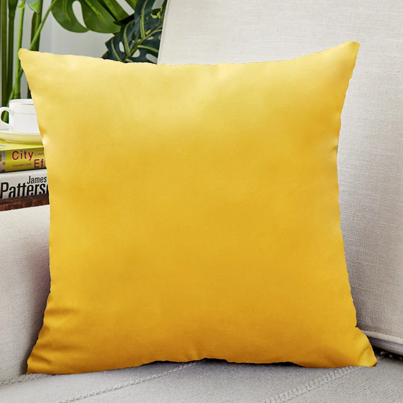 Square microfiber velvet cushion cover with extra soft velour surface and concealed zipper Stornfield