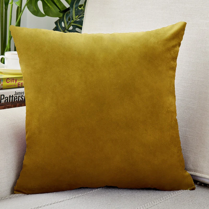 Square microfiber velvet cushion cover with extra soft velour surface and concealed zipper Stornfield