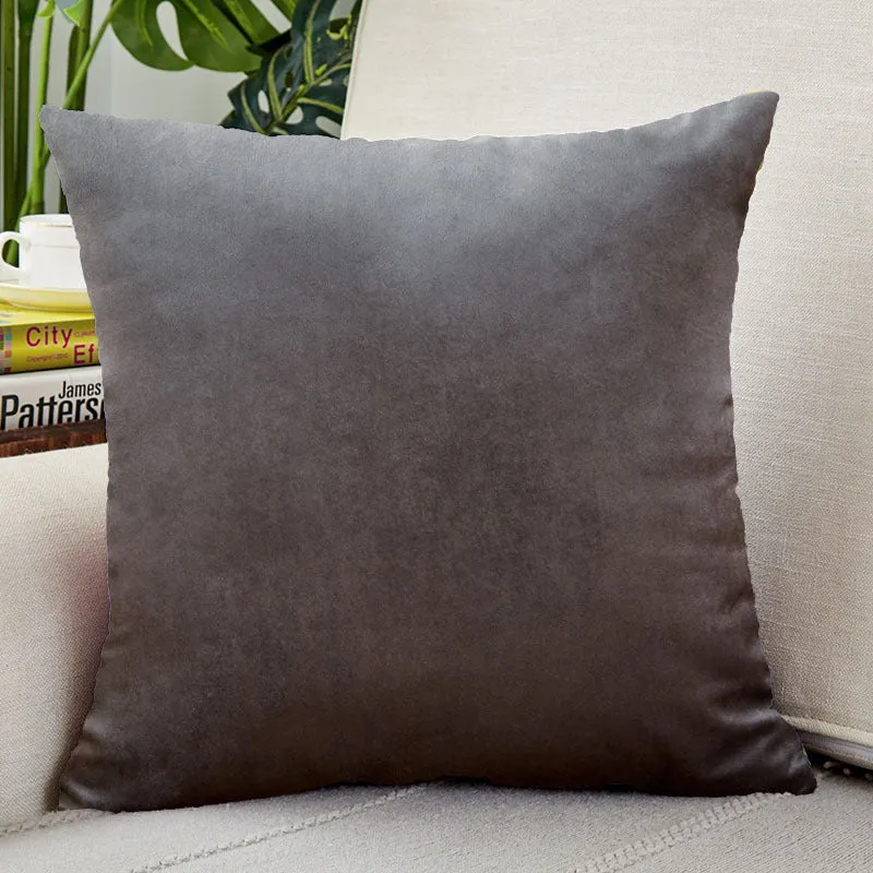 Square microfiber velvet cushion cover with extra soft velour surface and concealed zipper Stornfield