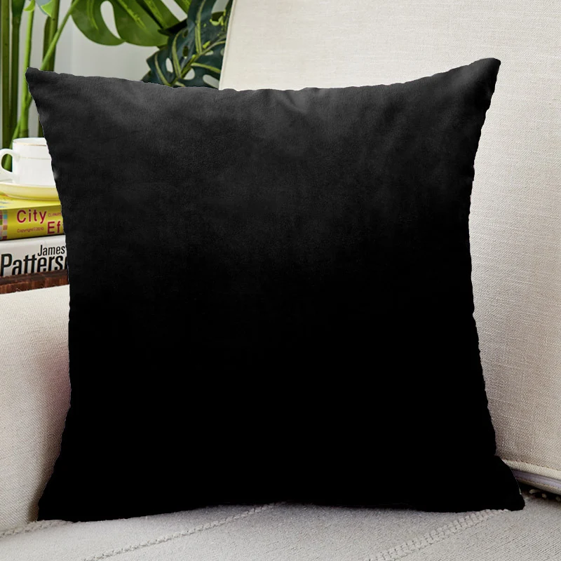 Square microfiber velvet cushion cover with extra soft velour surface and concealed zipper Stornfield