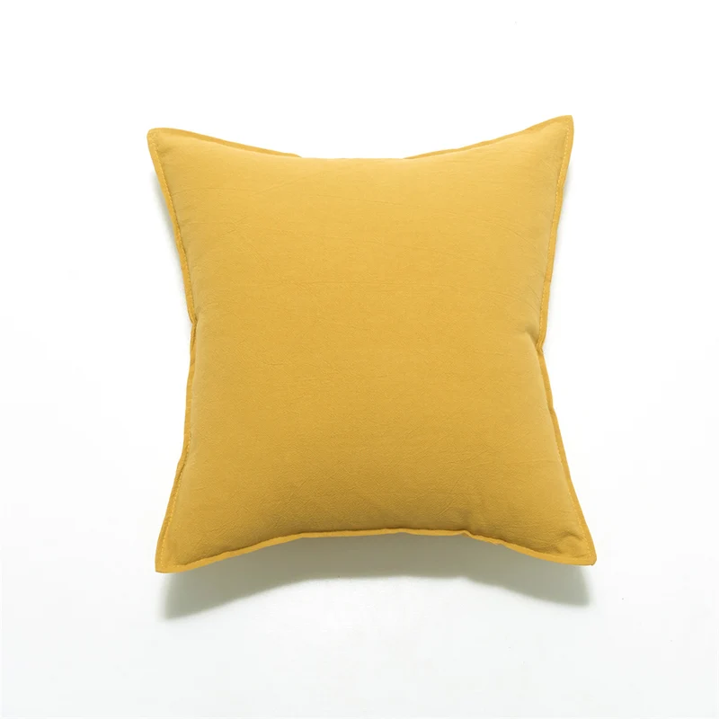 Square linen-cotton cushion cover with subtle piping and soft texture finish Stornfield