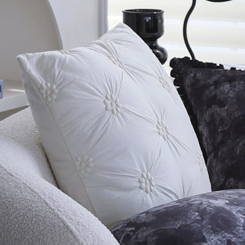 Square artificial fur cushion cover with zebra pattern, extra soft pile and concealed zipper Stornfield