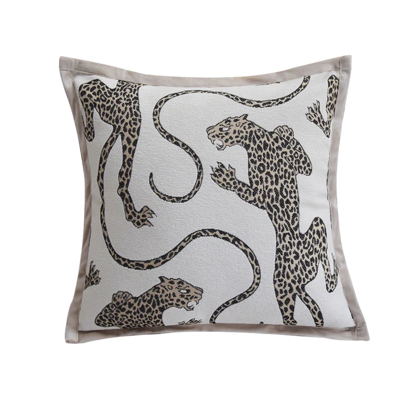 Square cushion cover with rustic textured fabric and concealed zipper Stornfield
