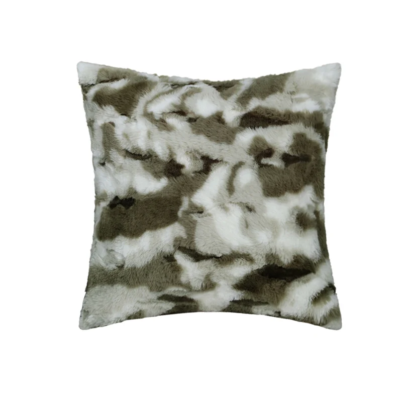Square cushion cover with a relief block structure made of soft microfiber and concealed zipper Stornfield