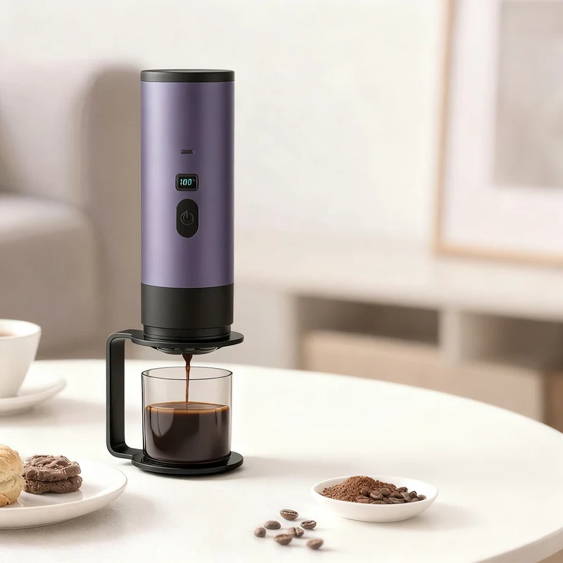Tragbare Espresso-Kaffeemaschine mit Akku, 0,5 L