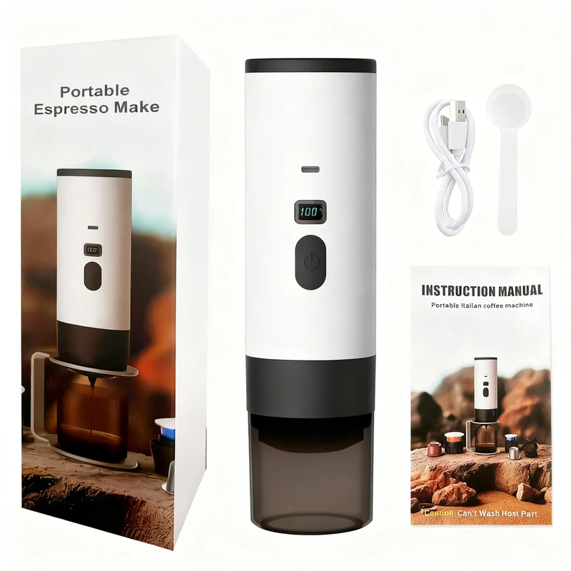 Tragbare Espresso-Kaffeemaschine mit Akku, 0,5 L