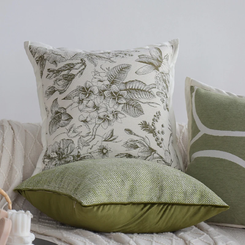 Patterned decorative cushion with textured chenille surface Stornfield