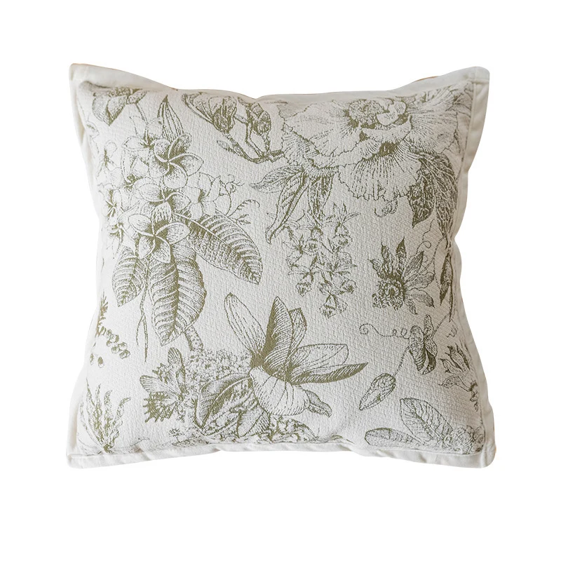 Patterned decorative cushion with textured chenille surface Stornfield