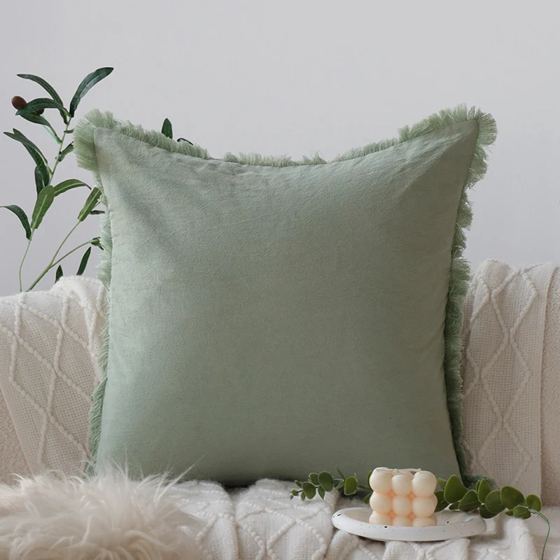 Patterned decorative cushion with textured chenille surface Stornfield