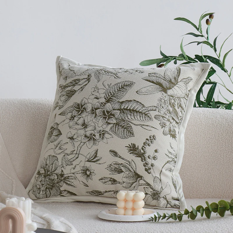 Patterned decorative cushion with textured chenille surface Stornfield