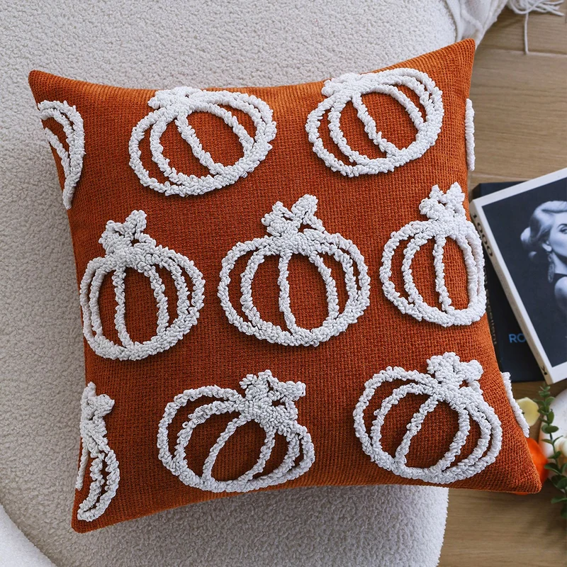 Fluffy rectangular pillowcase with plush relief and concealed zipper Stornfield