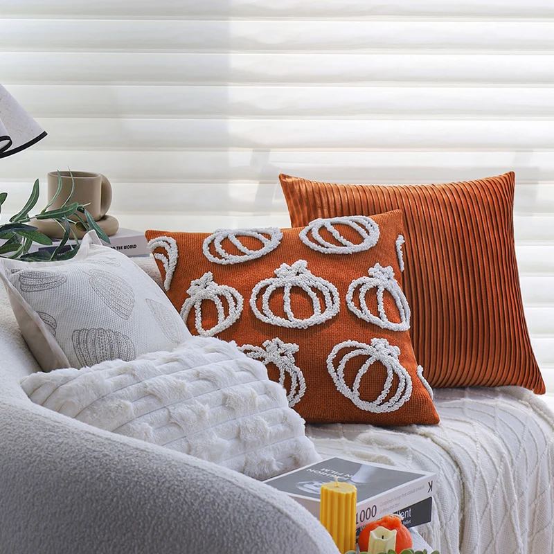Fluffy rectangular pillowcase with plush relief and concealed zipper Stornfield