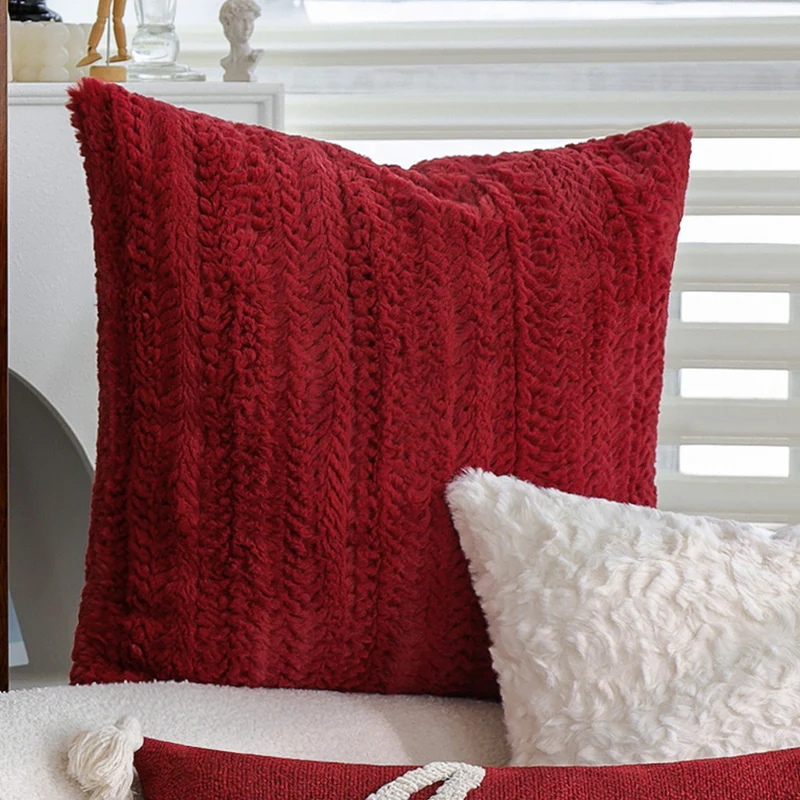 Decorative cuddly pillow with cuddly faux fur cover Stornfield