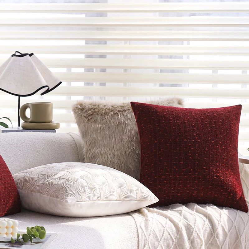 Decorative sofa cushion cover with relief-style textured pattern Stornfield