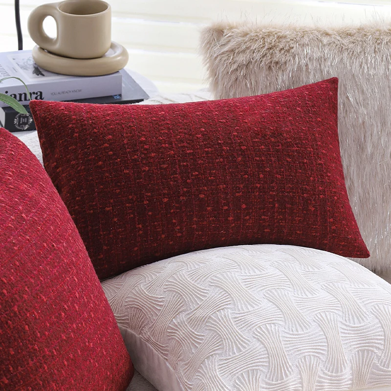 Decorative sofa cushion cover with relief-style textured pattern Stornfield
