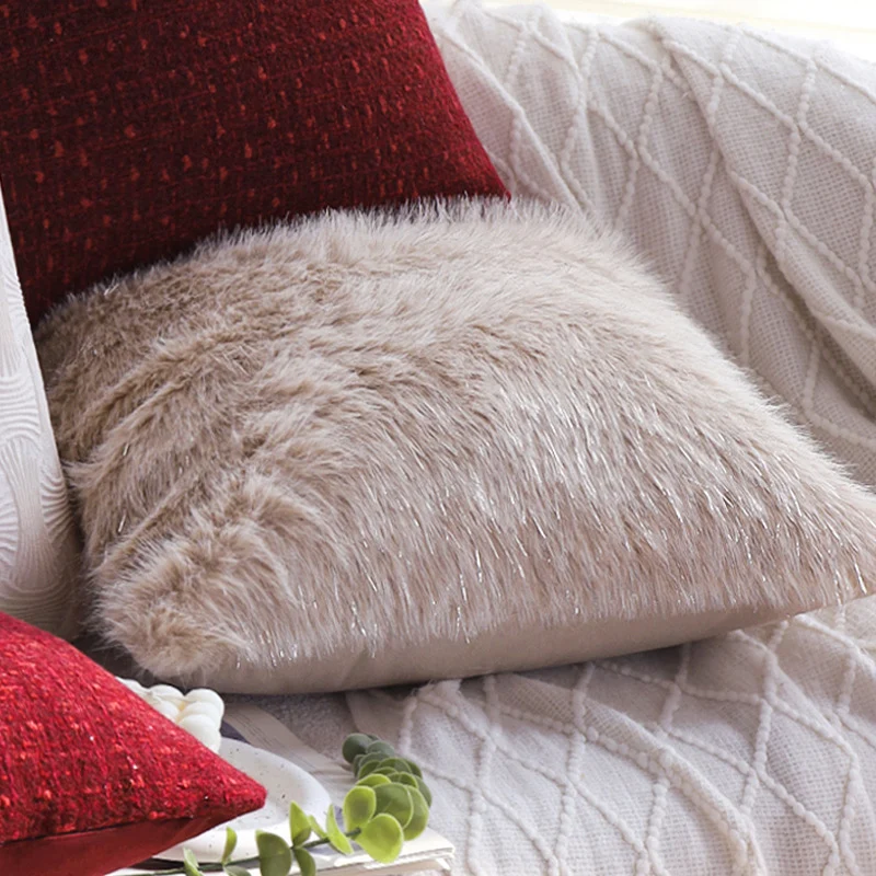 Decorative sofa cushion cover with relief-style textured pattern Stornfield