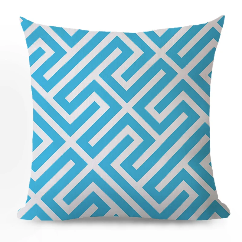 Decorative cushion cover with chevron zigzag pattern and concealed zipper Stornfield