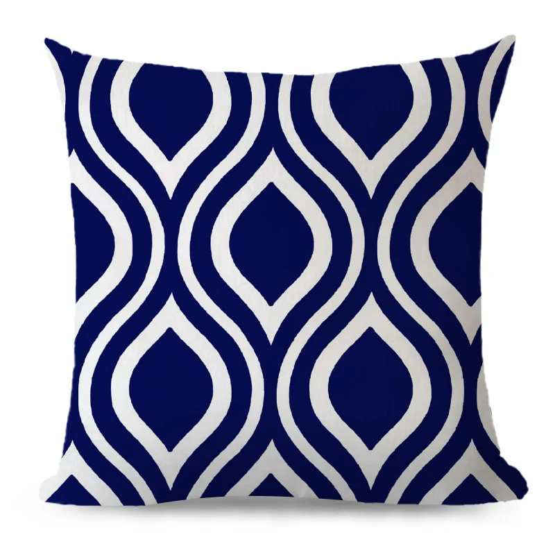 Decorative cushion cover with chevron zigzag pattern and concealed zipper Stornfield