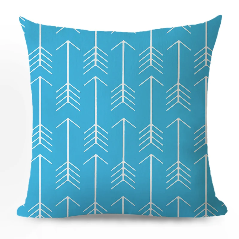 Decorative cushion cover with chevron zigzag pattern and concealed zipper Stornfield