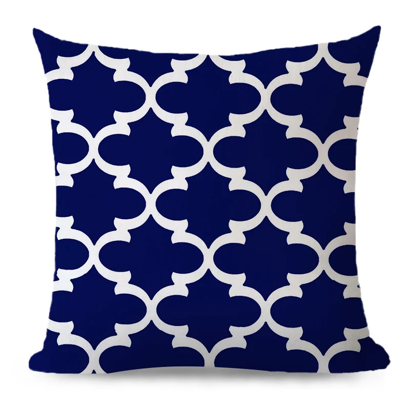 Decorative cushion cover with chevron zigzag pattern and concealed zipper Stornfield
