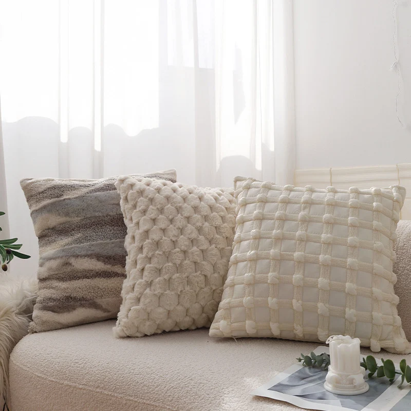 Decorative jacquard pillowcase with tree motif and velvet piping Stornfield