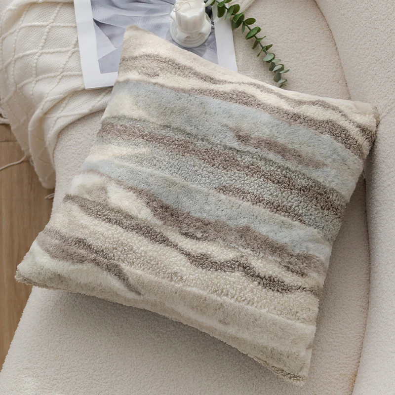 Decorative jacquard pillowcase with tree motif and velvet piping Stornfield