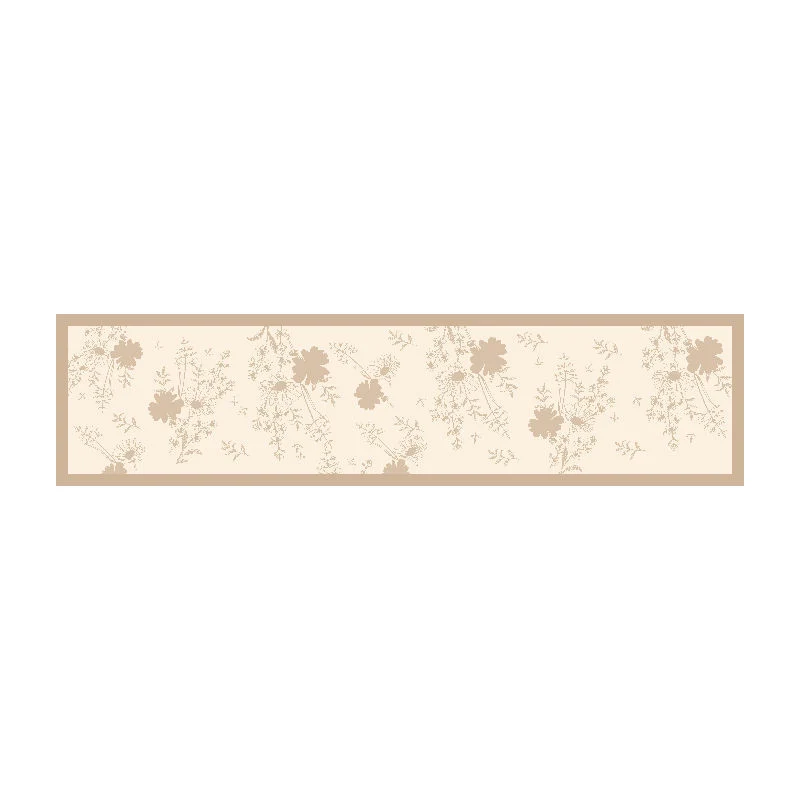 Decorative Stitched-Edge Linen-Blend Table Runner