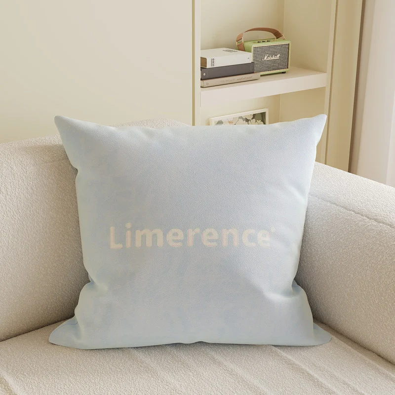 Decorative Square Throw Pillow Cover with Watercolor Lychee Botanical Print and Hidden Zipper