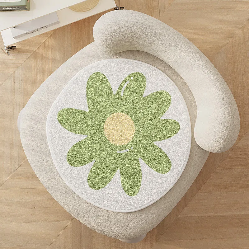 Acorn-Shaped Plush Chair Seat Cushion Pad with High-Pile Tufted Surface