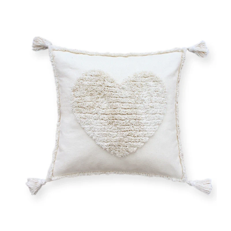 Soft square decorative cushion with embossed diamond pattern made of synthetic fur Stornfield