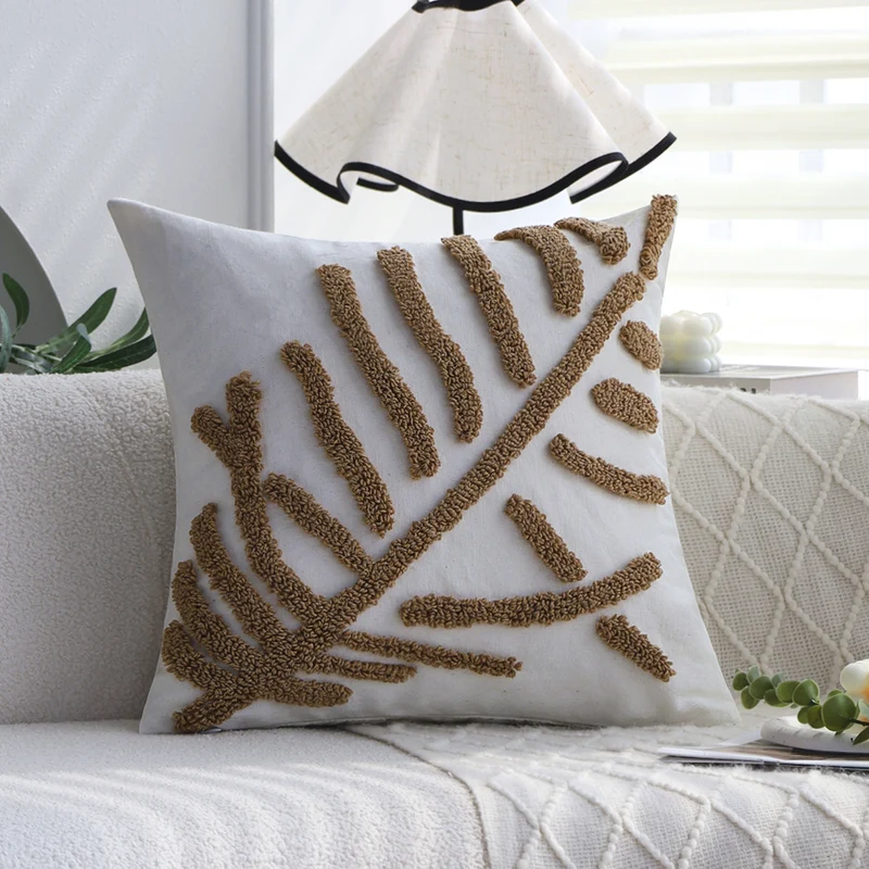 soft decorative faux fur cushion rectangular with textured stripe and dot appearance Stornfield