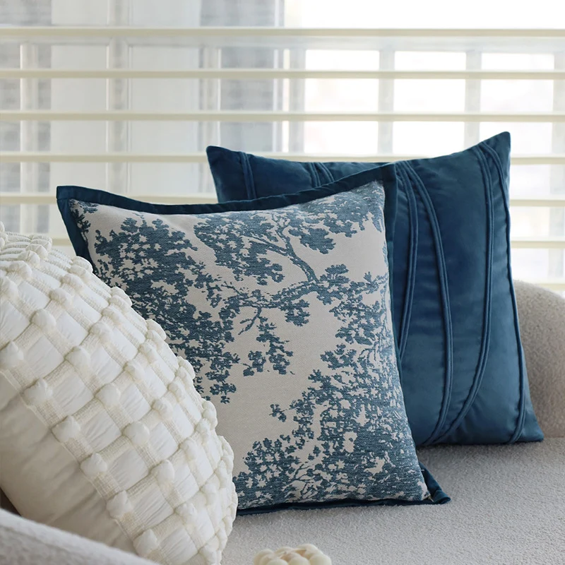 Samt-decorative pillow with quilted longitudinal stripes Stornfield