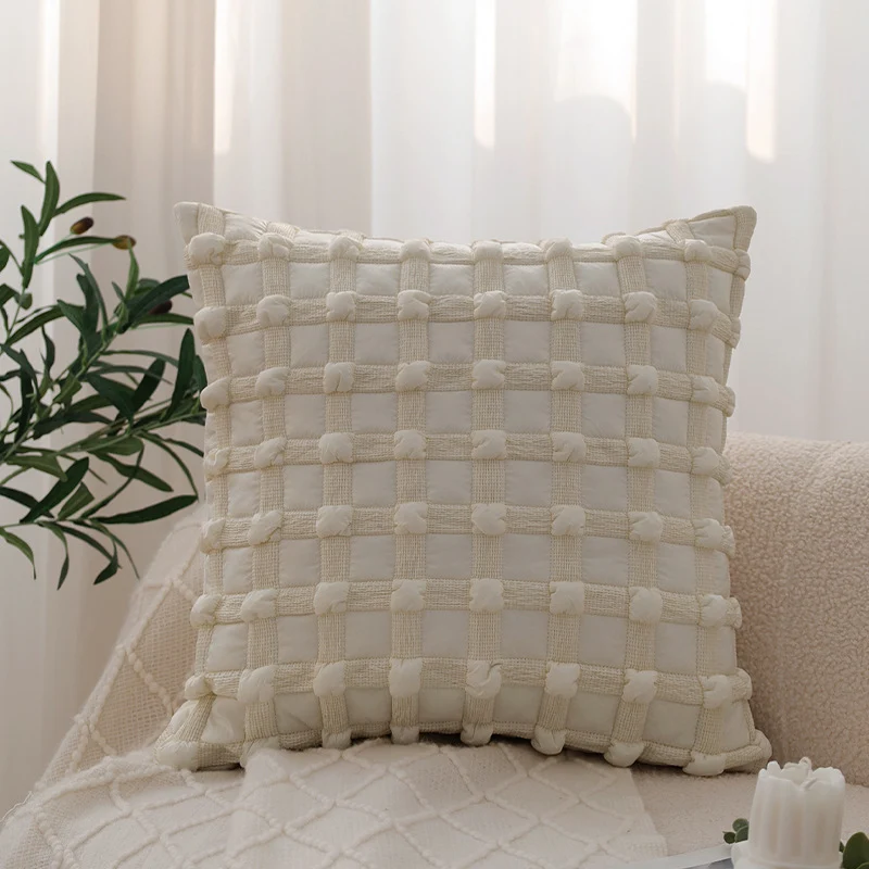 Samt-decorative pillow with quilted longitudinal stripes Stornfield