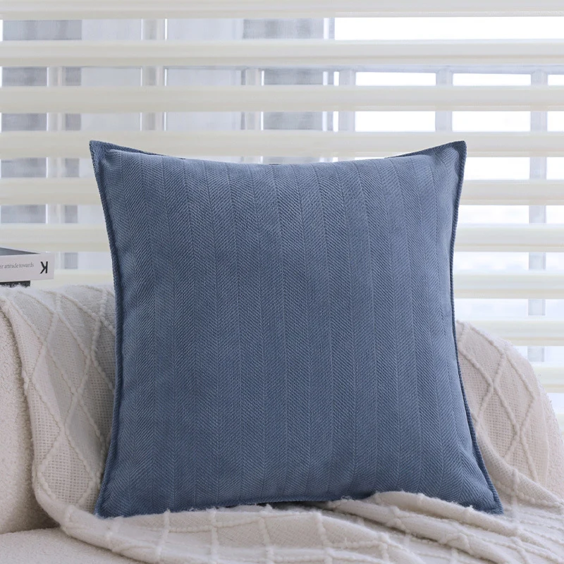 Samt-decorative pillow with quilted longitudinal stripes Stornfield